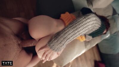 Romantic Sex on the Sofa & Massive Cumshot