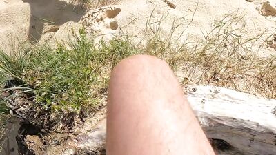 A stranger surprises me naked to finger at the beach and jerks off on me I want him to fuck me
