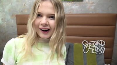 This blonde teen cocksucker stars in this casting porn