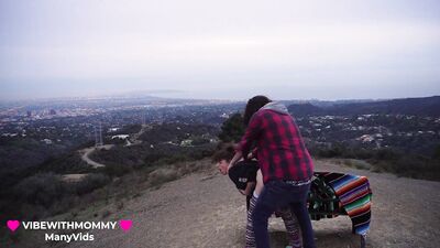 OMG! Drone Footage of Jewish Stepmom and Stepson Having Real Public Sex with VibeWithMommy