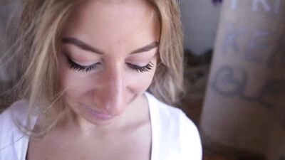 An Italian cocksucker on holiday in Tenerife gives a foreigner blowjob near the church!