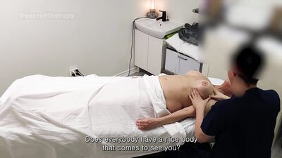 Emma, flirty MILF witih huge tits was down to fuck during the massage