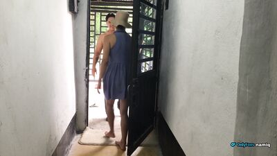 I fucked my neighbor's stepdaughter the gardener inside his vegetable garden