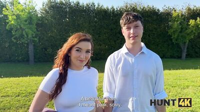 HUNT4K. Pounding Pussy at the Pond. Hot sex with Suzie Sparklez