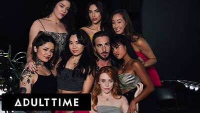 ADULT TIME - Horny Sex Addicts Ambush Therapist For Wild Reverse Gangbang!