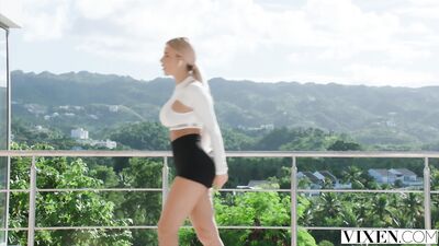 Hard-bodied Ema Gives Gym Buddy a Real Work-out