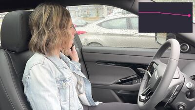 Cumming hard in public drive thru with Lush remote controlled vibrator