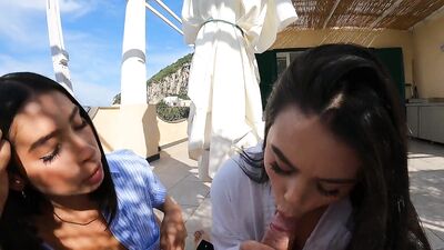 I have a surprise for you... The best double blowjob | Capri, Italy