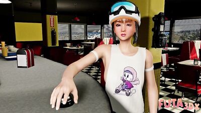 Kayci & Mi - Futa Diner, Scene #01