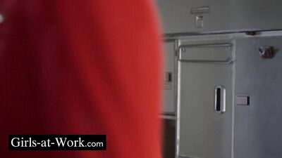 Hot sex with the airline stewardess Elena Koshka