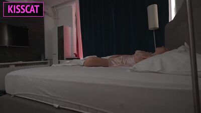 S1E1: Step mom shares hotel room with one bed, so step son fucks tight pussy till facial surprise