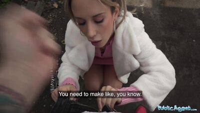 Public Agent how big is my cock, can you guess?