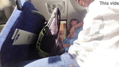 Stepson Suddenly starts Touching his Busty Stepmom's Tits and Pussy in the Bus after work