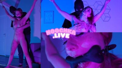 Petite Alt French girl gets tied up & dominated by her kinky Dom in dripping wet pussy