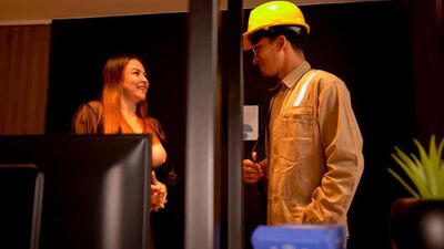 Thiago Lopez hooks up his own Wi-Fi to busty milf, Daniela Gomez's big tits and juicy pussy