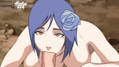 Get ready to gag on this hot hentai with Naruto Konan's amazing POV blowjob skills!