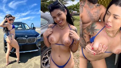 Hot Latina MILF Drii Cordeiro fucks in abandoned kiosk by the beach - POV cumshot!