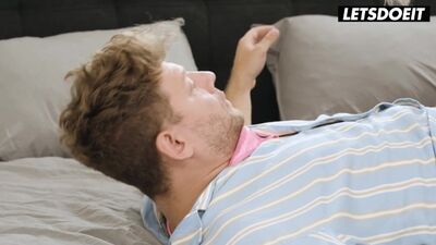 Michael Fly and Martin Spell give a cum-blinded anal creampie to a slutty hostel chick