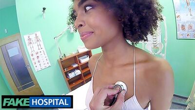Luna Corazon & Ricky Rascal get examined by a hot black doctor - Fake Hospital