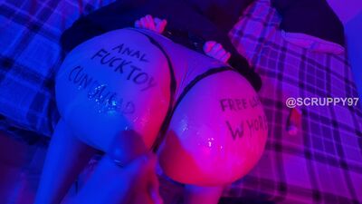 Watch this massive ass get free use in both holes - POV style!