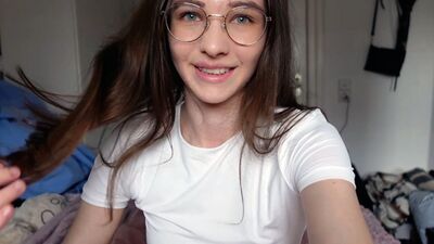 Watch this naughty teen in school uniform ride her big labia in hardcore cowgirl action!