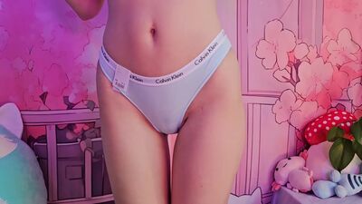 Petite redhead in lingerie & panties tries on panties & thongs in reality porn compilation