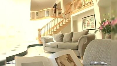 Kelly Star's big tits bounce while she takes Lex Steele's jizz in her mouth