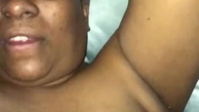 Naughty MILF with brown skin squirts while playing with her massager and cumming hard