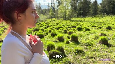 Hot teen with big tits gets seduced by a busty stranger on the way home