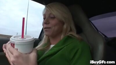 Busty blonde strips off to get nasty