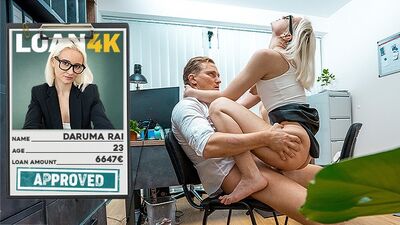 LOAN4K. Blonde whore is having a rough anal fuck for a loan