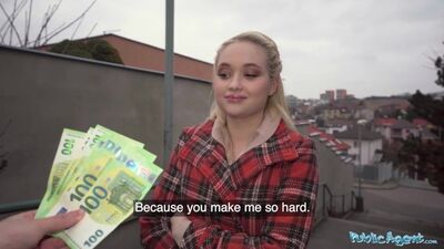 Public Agent Blonde Russian Babe takes my CASH FOR SEX Offer
