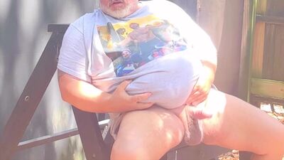 Country Bear Goes Camping with his BIG COCK SHOWING