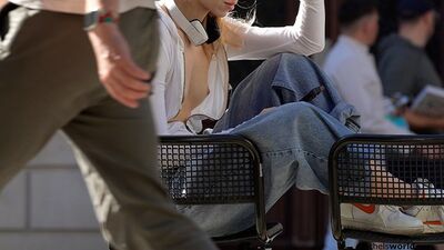 two really beautiful cute girls expose their bodies in public