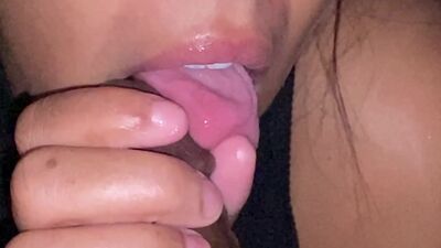 Slow crazy tongue action BJ