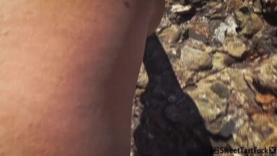 I spied on a nudist on the beach and then fucked her.