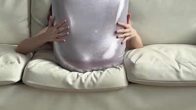 sexy yoga in tight transparent dress