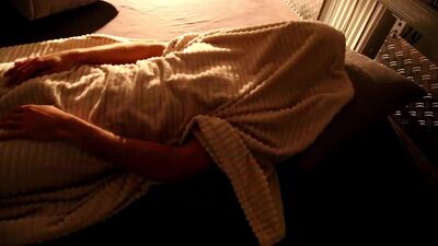 Naked under my favourite velvet blanket - leads to a moaning, full body shaking orgasm