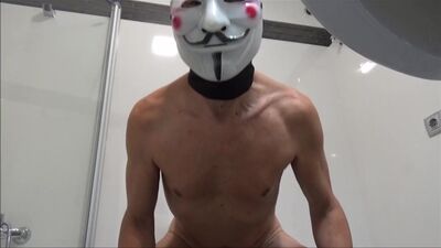 Oil Massage with Cumshot in the Bathroom - Amateur Sex - Spanish Guy Demon SX