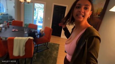 Busty college slut gets fucked in public alleyway