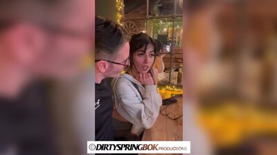 Aaliyah Yasin gets fingered at the busy restaurant