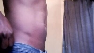 APPLY CREAM ON MY NAKED BODY, NAKED BLACK MAN