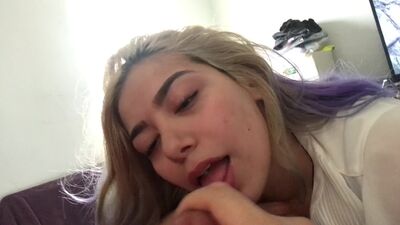 Left work early to swallow some of daddy's cum