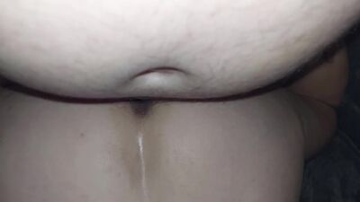 I fuck my wife from behind and creampie her.