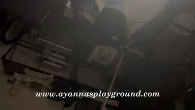 Ayanna Lee XXX- Blasian Beauty Sucks BBC LIVE & Gets MASIVE CUMSHOT on Pretty Face!!