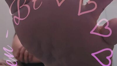 Spreading my toes wide open.