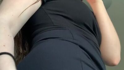 Naughty Redhead Slut with Big Ass Teases You in Tight Black Dress with Dirty Talk and JOI