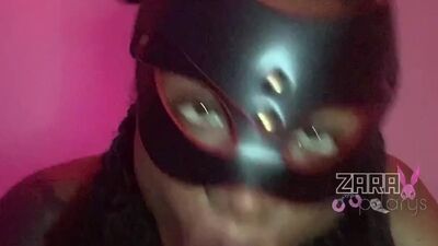 Black bunny sucks huge dildo | sloppy wet and juicy