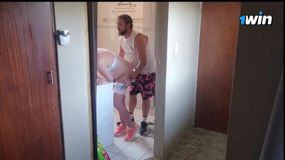 Quickie with the neighbours wife in the bathroom