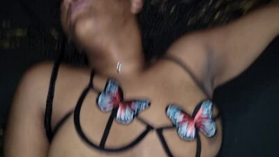 SEXY EBONY GIVES A WHITE BOY A CHANCE AND FALLS IN LOVE WITH HIS COCK!